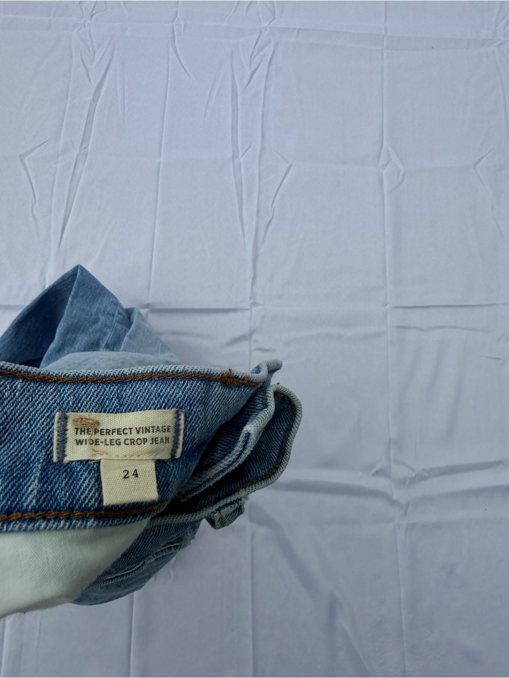 #41 Madewell Light Wash vintage wide-leg crop Jeans size(24) - Picture 4 of 6